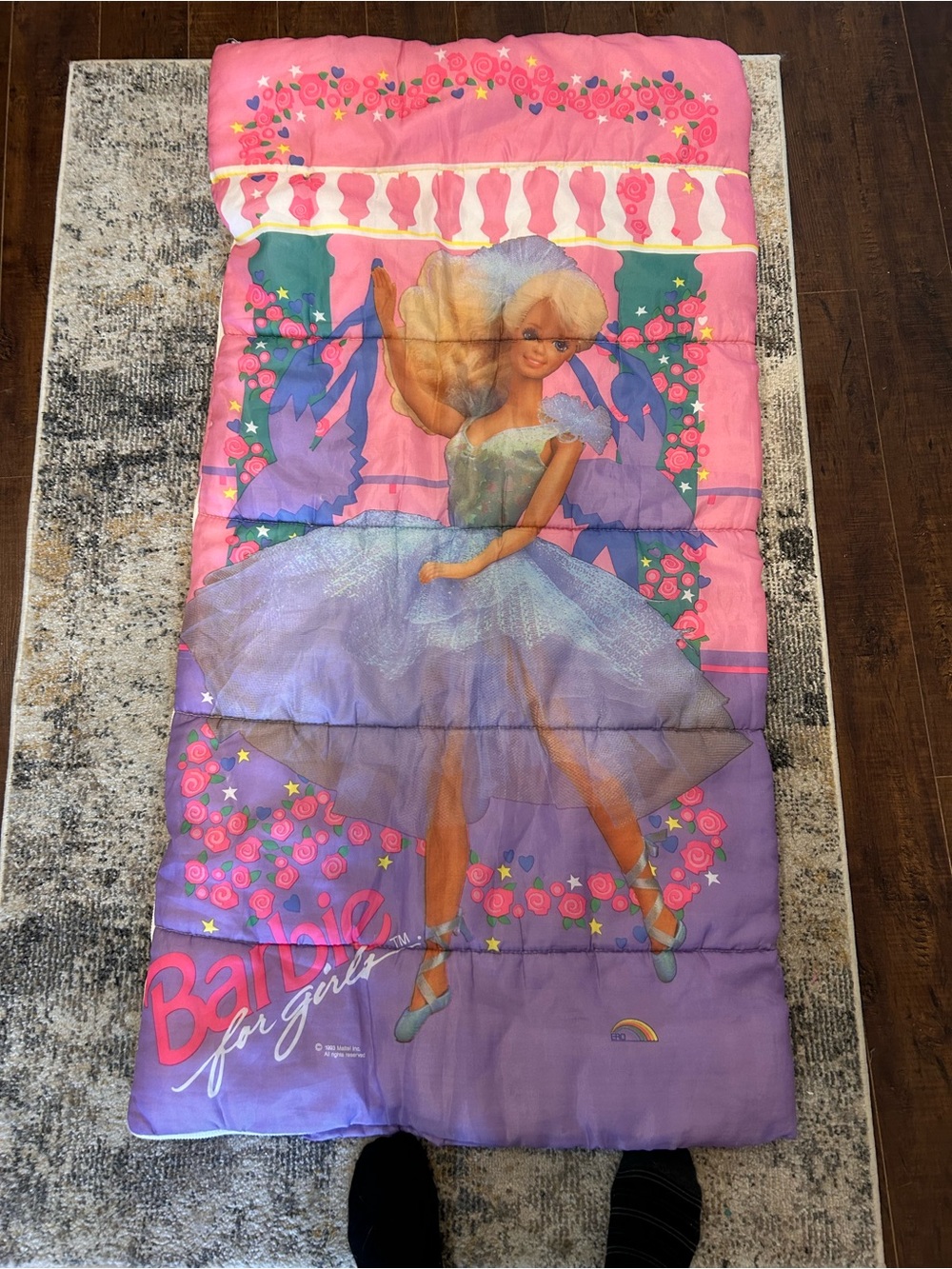 Vintage barbie sleeping bag